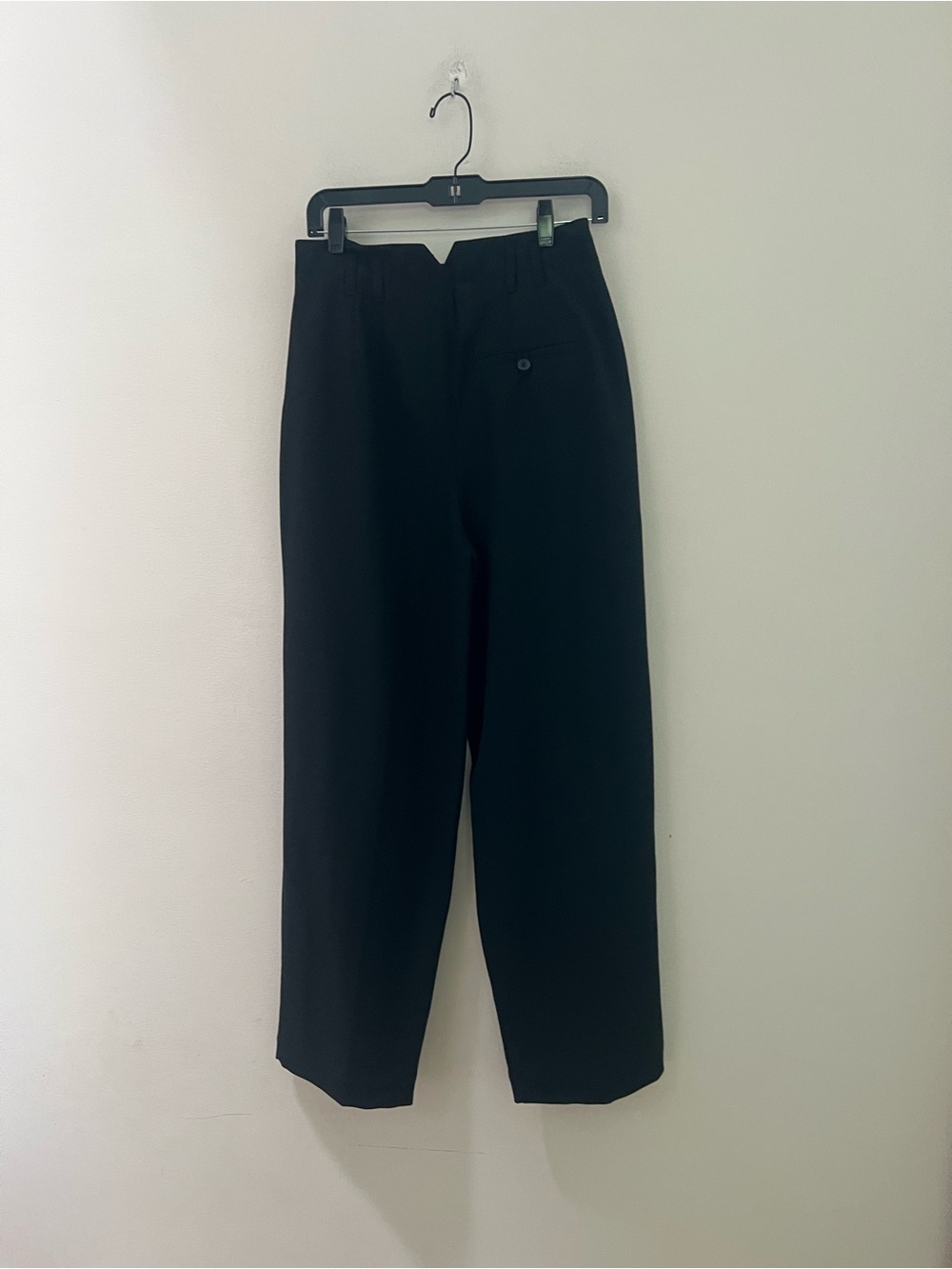 Free People Black High-Waist Trousers with Subtle Pleat - Picture 5 of 8